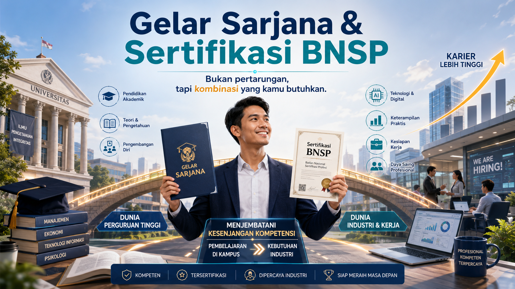 Gelar Sarjana dan Sertifikasi BNSP: Bukan Pertarungan, Tapi Kombinasi yang Kamu Butuhkan